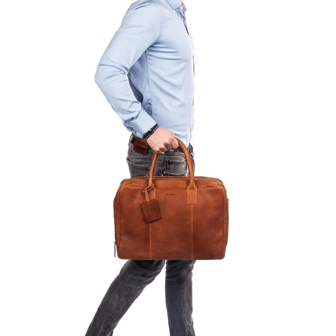 Burkely Fundamentals Antique Avery Worker Laptoptas 15.6" - Cognac