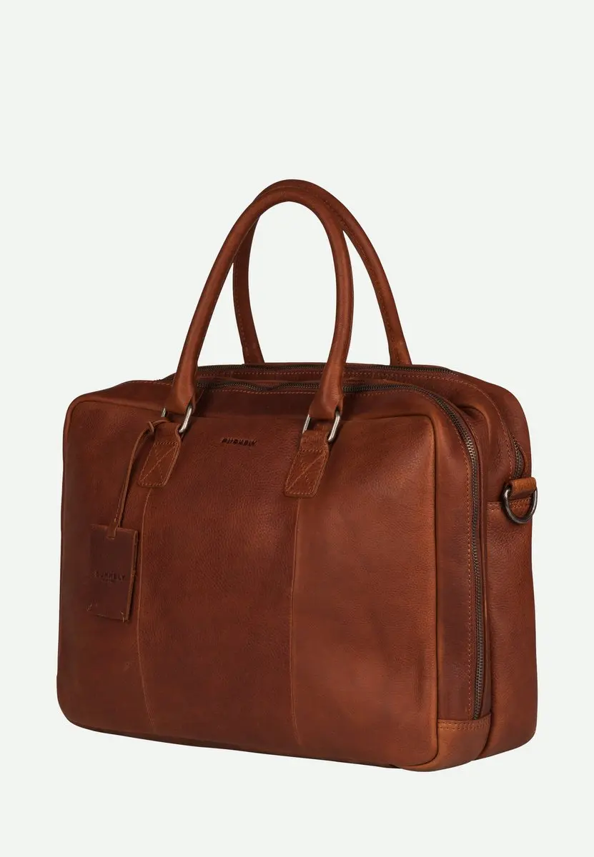 Burkely Fundamentals Antique Avery Worker Laptoptas 15.6" - Cognac