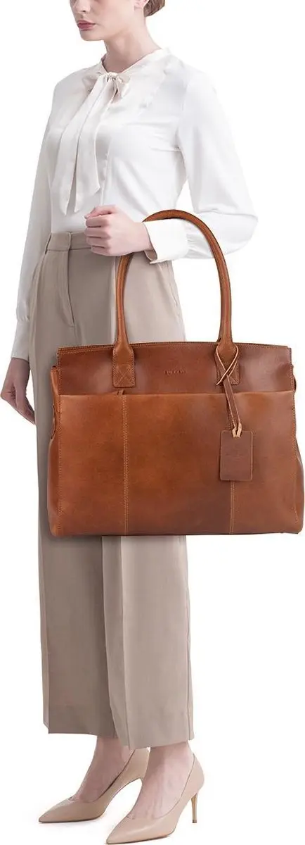 Burkely Fundamentals Vintage Doris Laptopbag 15.6" - Cognac