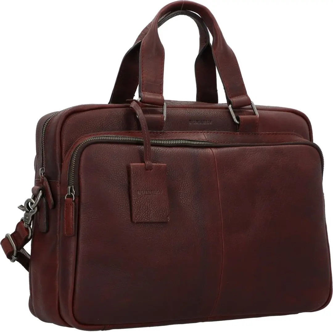 Burkely Fundamentals Antique Avery Laptoptas 15.6" - 3 Vakken - Bruin