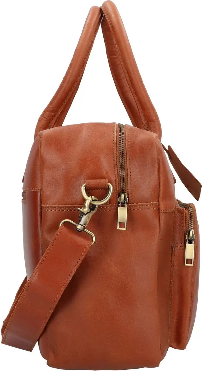 Burkely Fundamentals Vintage Mitch Worker Laptoptas 14" - Cognac