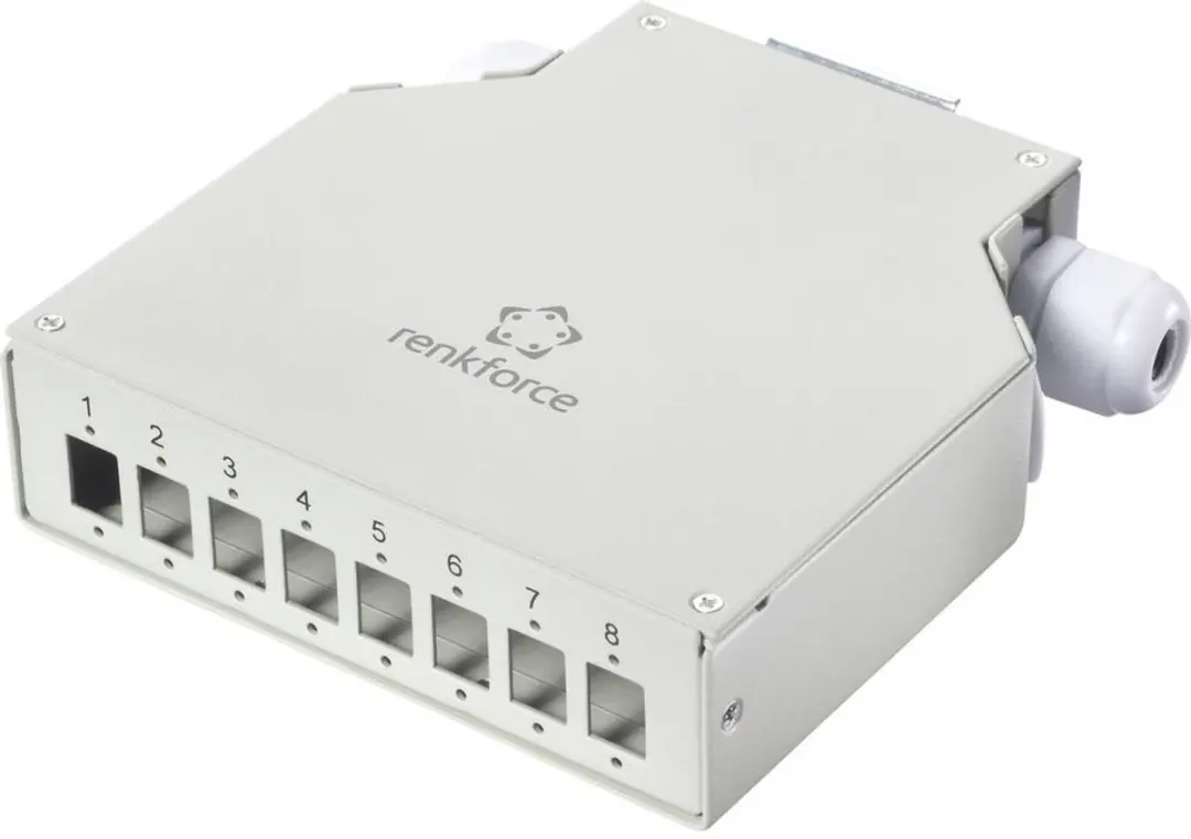 Renkforce RF-7187896 DIN-railadapter 8 Poorten
