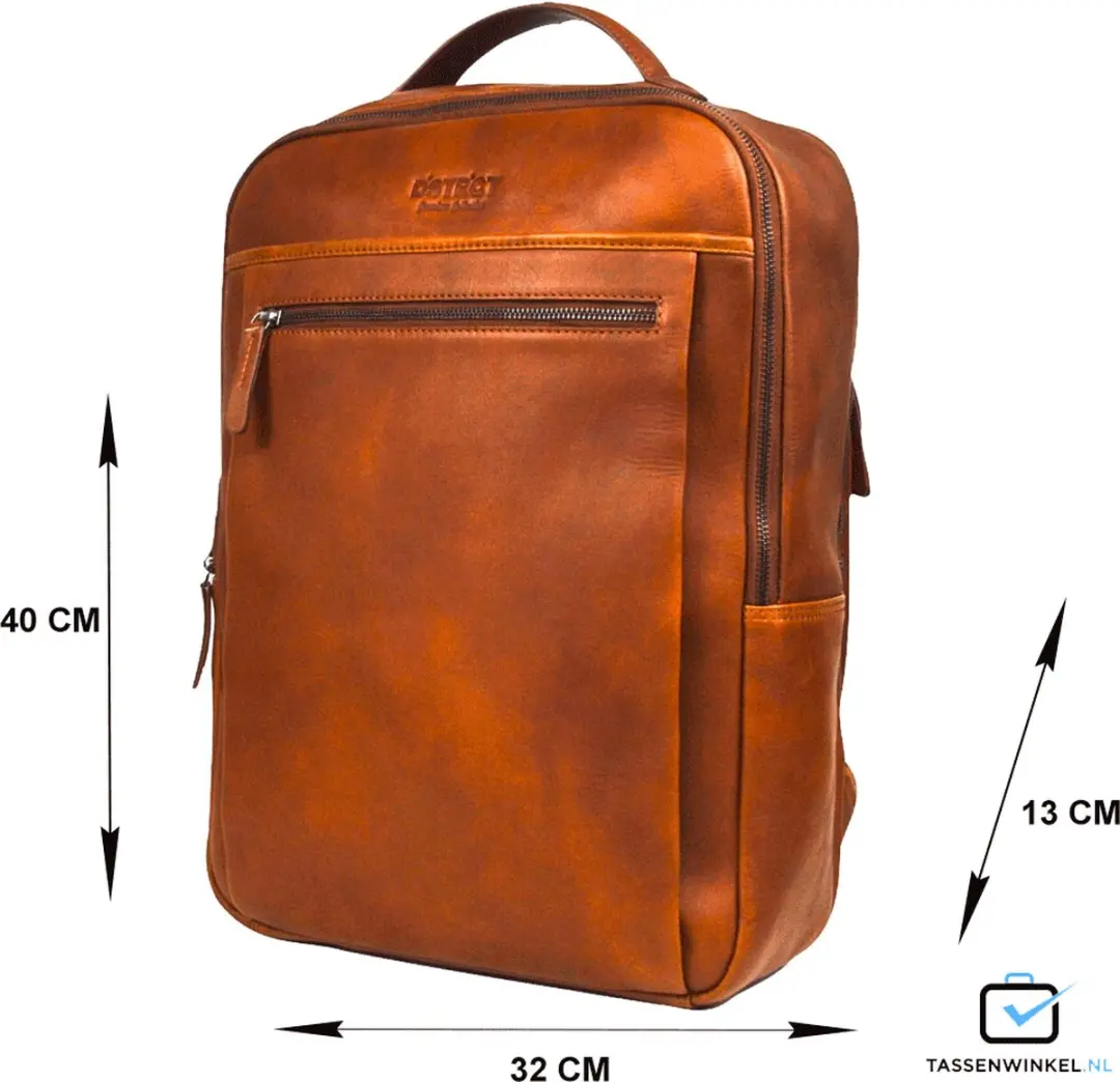 DSTRCT Premium Collection Backpack 230230.30 - 15,6" Laptoptas - Cognac - afbeelding 6 van 6