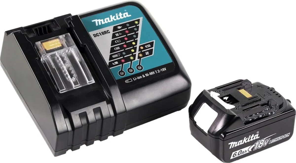 Makita DVC 750 LRG1X3 Stofzuiger 18V - 7,5L - Nat/Droog - Groen