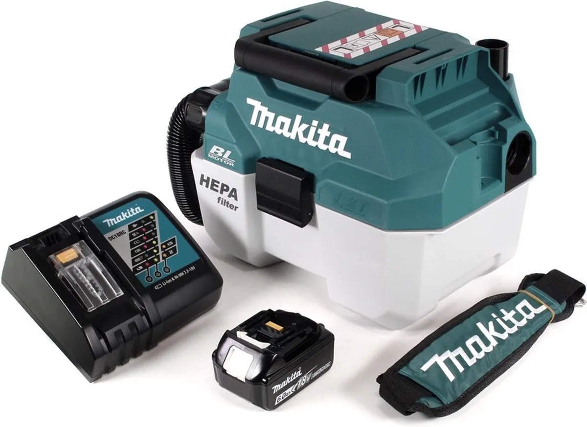 Makita DVC 750 LRG1X3 Stofzuiger 18V - 7,5L - Nat/Droog - Groen