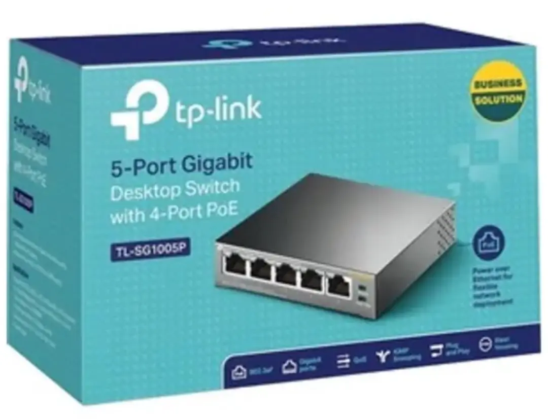TP-Link TL-SG1005P 5-Poort Gigabit PoE+ Switch - Zwart