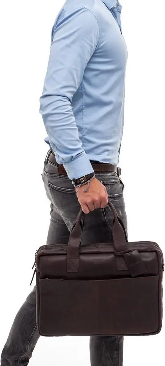 Burkely Vintage Jesse Laptoptas 15.6" - Bruin - 4 Vakken