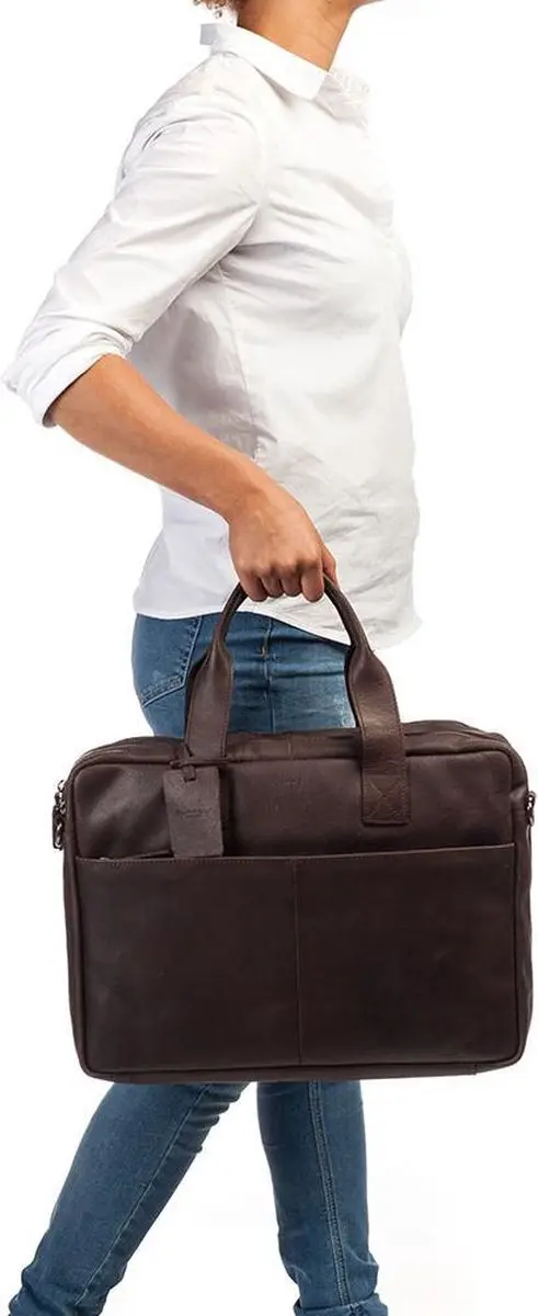 Burkely Vintage Jesse Laptoptas 15.6" - Bruin - 4 Vakken