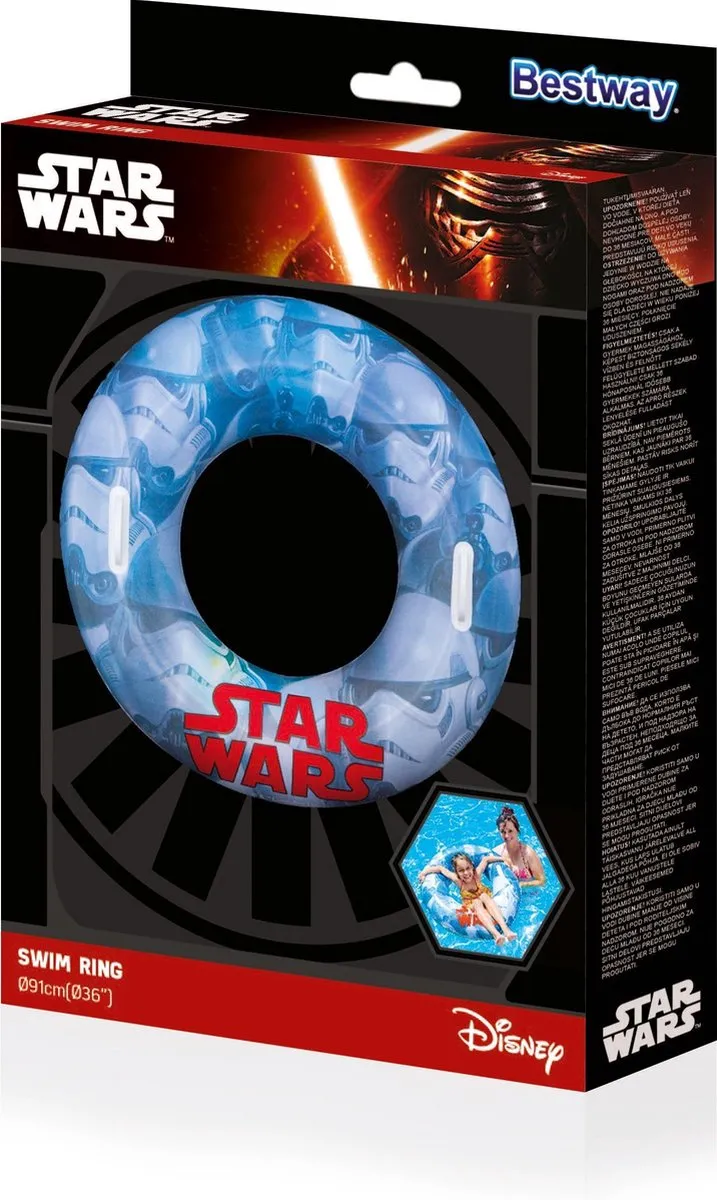 Star Wars Opblaasbare Rubberen Band Blauw - Ø91cm