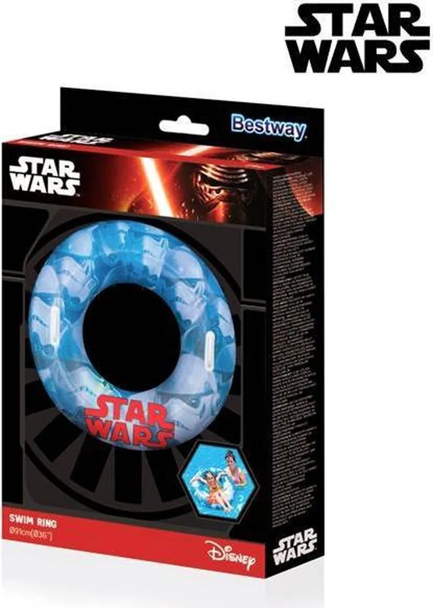 Star Wars Opblaasbare Rubberen Band Blauw - Ø91cm