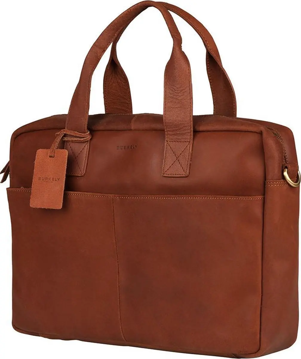 Burkely Vintage Laptoptas 15.6 inch - Cognac - 2 Vakken