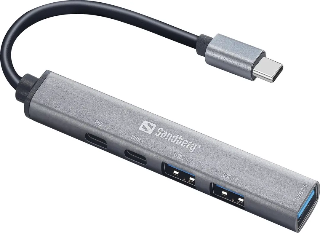 Sandberg 336-50 Interface Hub USB-C - 5000 Mbit/s - Grijs