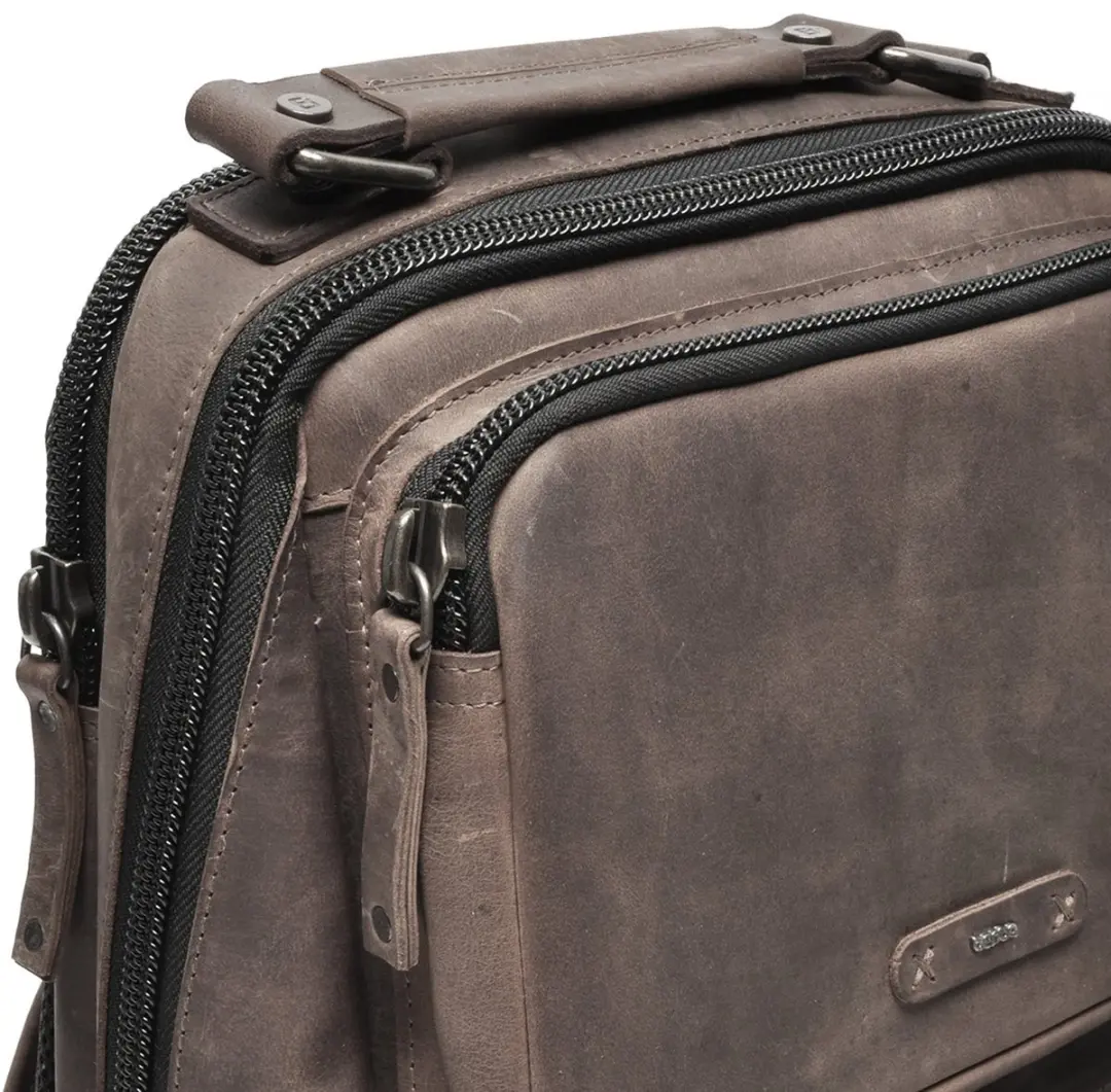 Berba Stella 826-154-40 Leren Schoudertas - 16 inch - Taupe