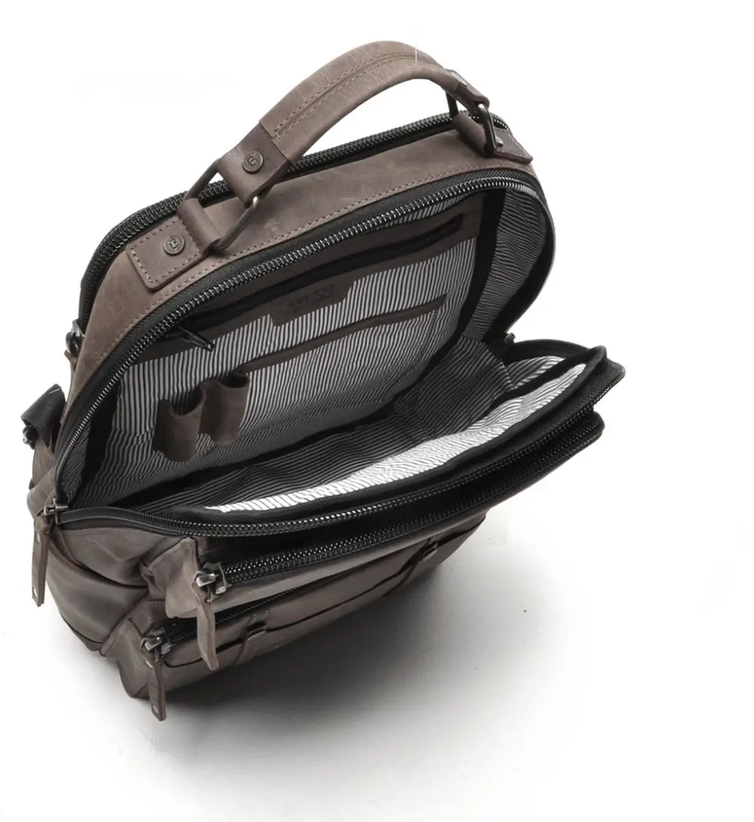 Berba Stella 826-154-40 Leren Schoudertas - 16 inch - Taupe