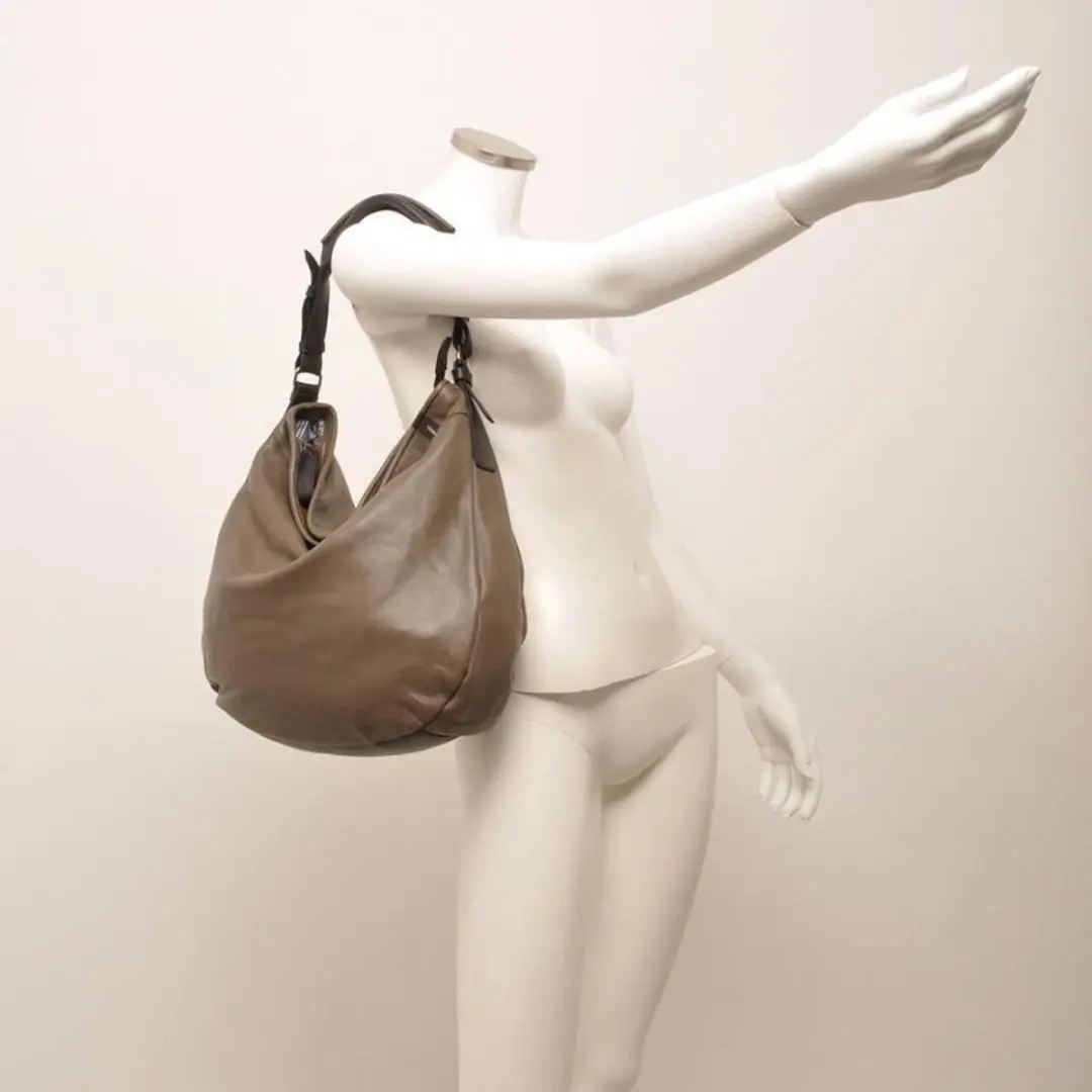 Berba Stella 826-154-40 Leren Schoudertas - 16 inch - Taupe