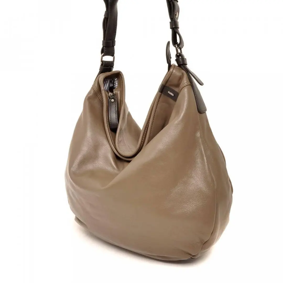 Berba Stella 826-154-40 Leren Schoudertas - 16 inch - Taupe