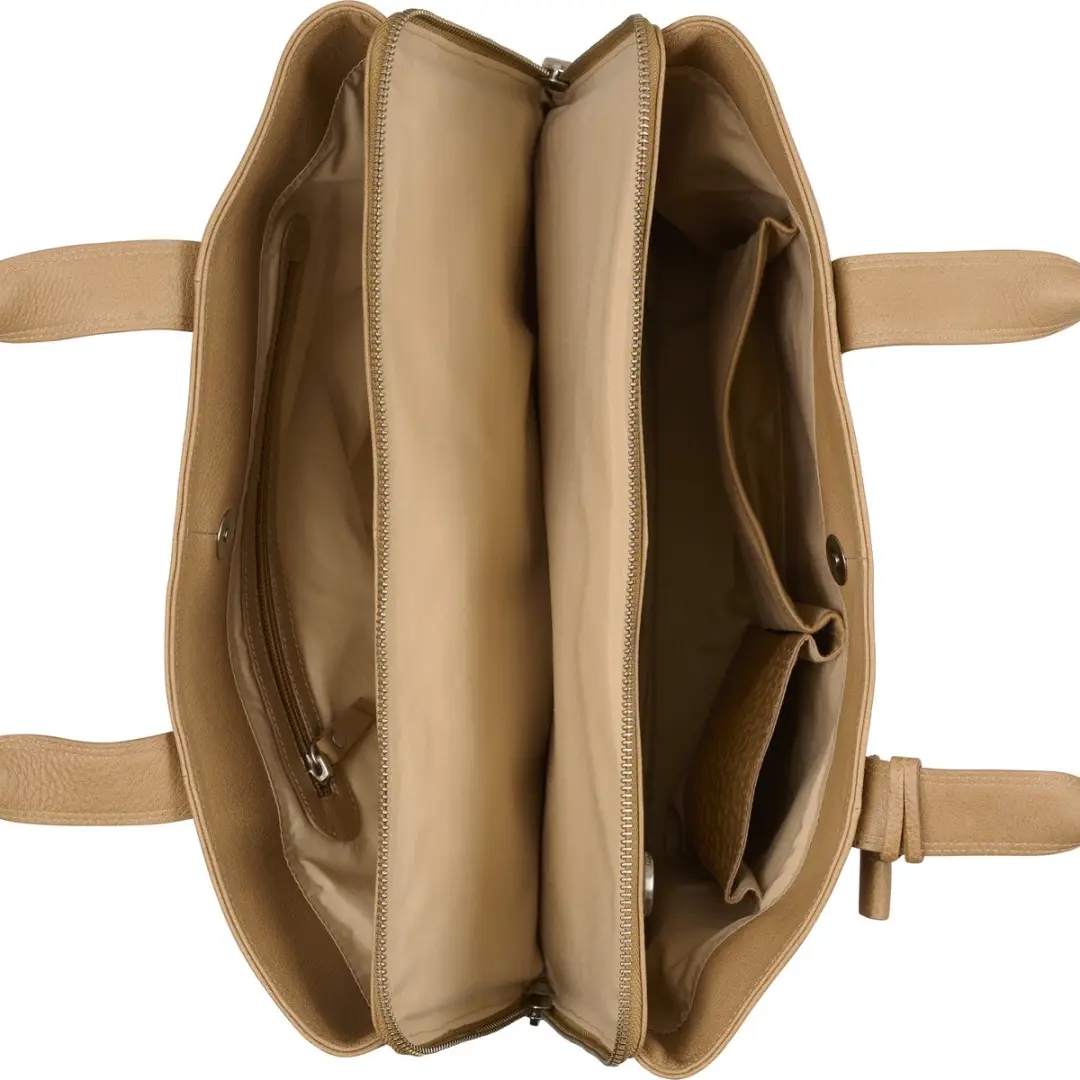 Burkely Soft Skylar Workbag 13.3" Laptoptas - 3 Vakken - Beige