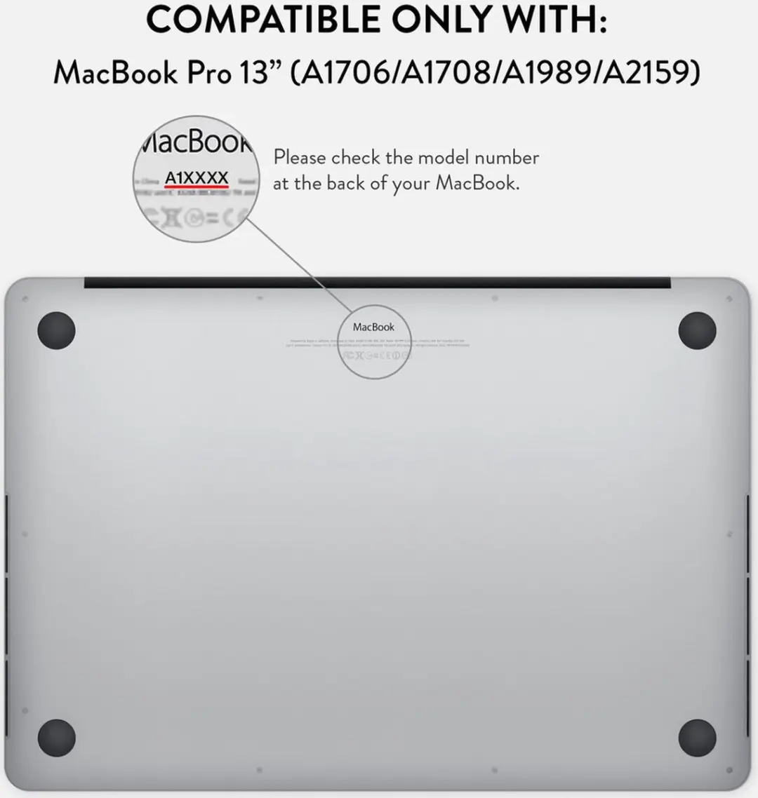 Burga Hard Case MBPR13_A1706 MacBook Pro 13 2020 - Wit