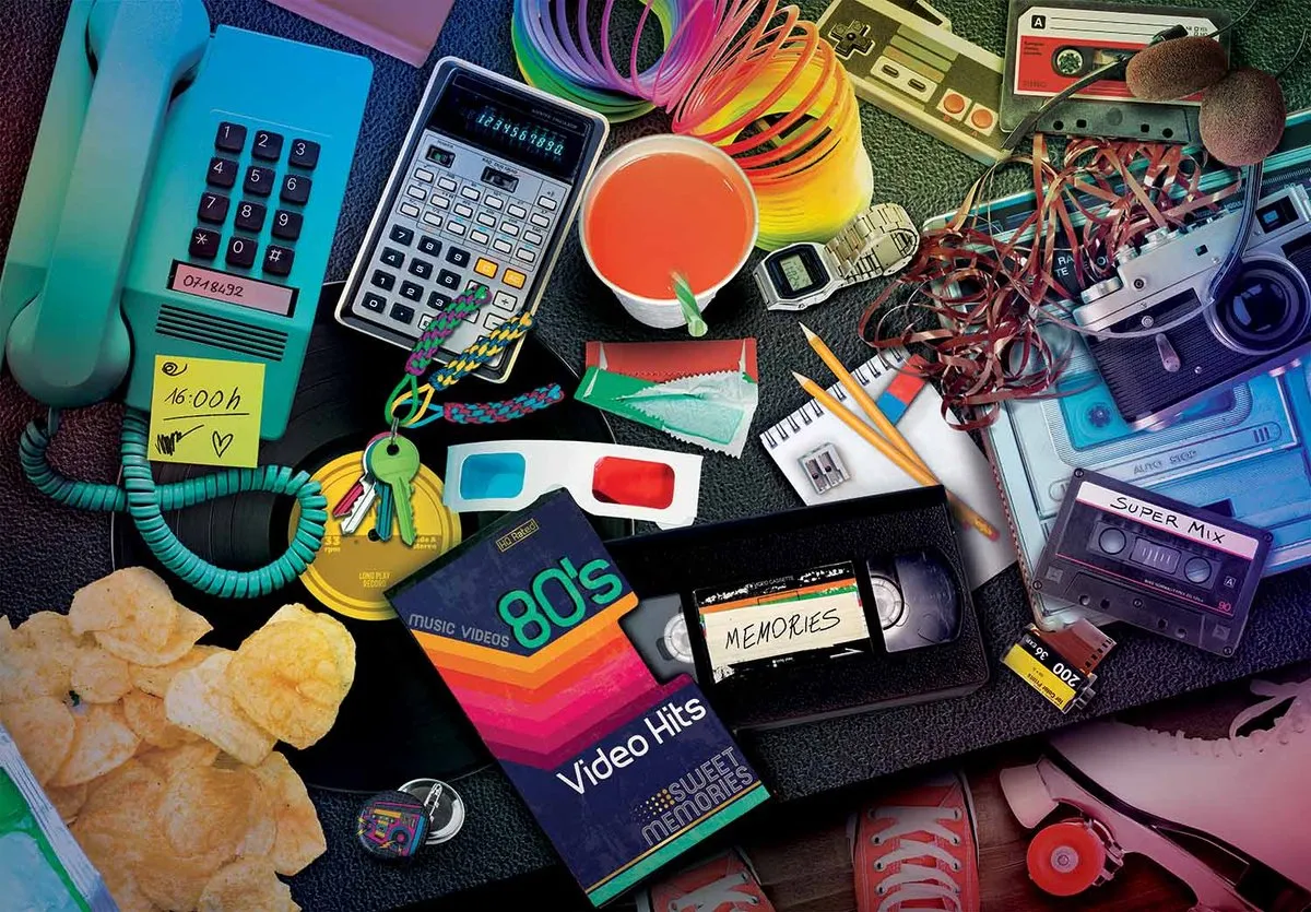 Clementoni 80s Nostalgie Puzzel 1000 Stukken - Multi