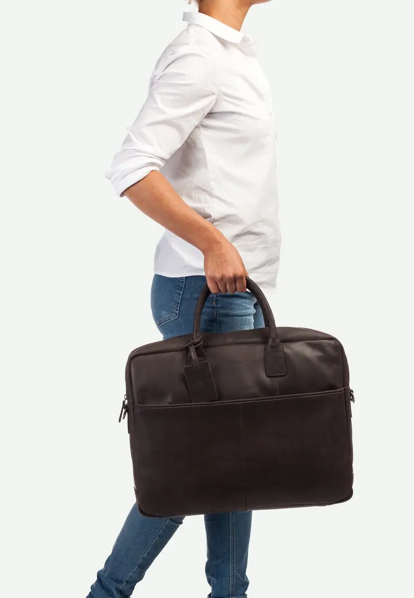 Burkely Fundamentals Vintage Max Worker 17" Laptoptas - 9007339.22.20 - Bruin - afbeelding 6 van 6