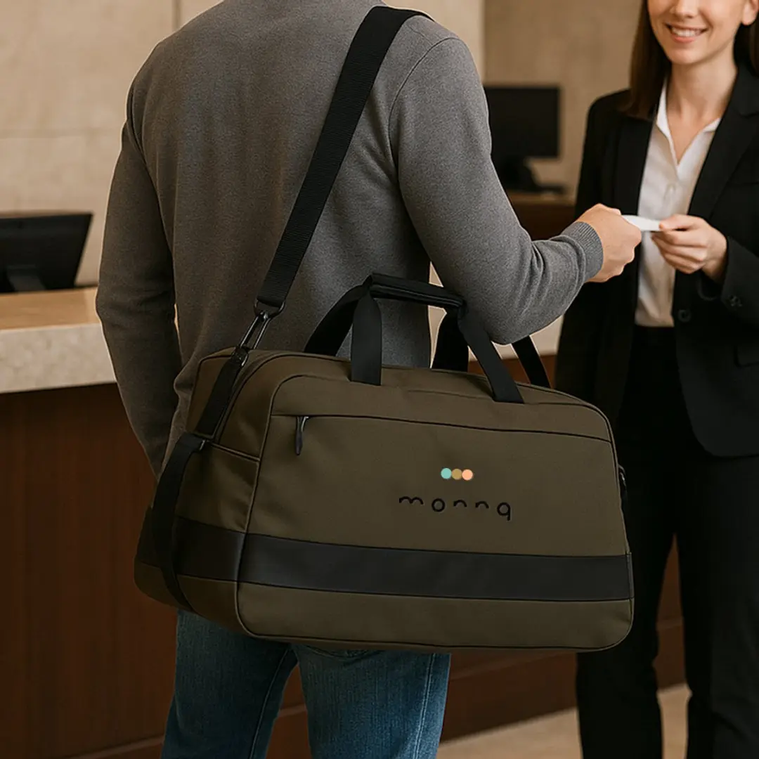 Monnq Stefano Duffle Bag 15.6" - 4 Vakken - Groen