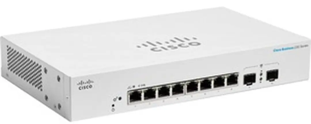 Cisco CBS220-8T-E-2G-EU Managed Switch - 8x PoE - 2x SFP - Wit