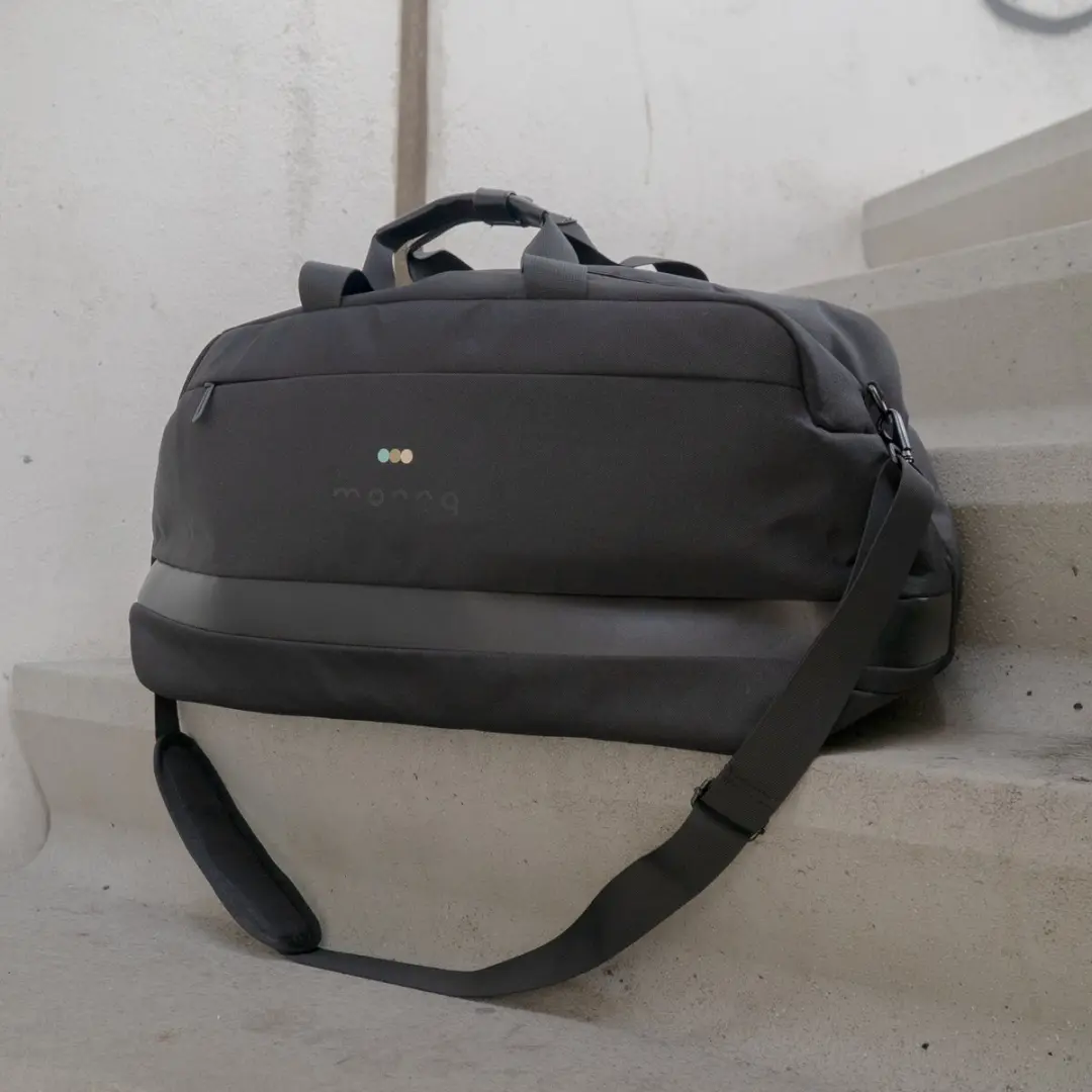 Monnq Stefano Duffle Bag 15.6 inch - Zwart