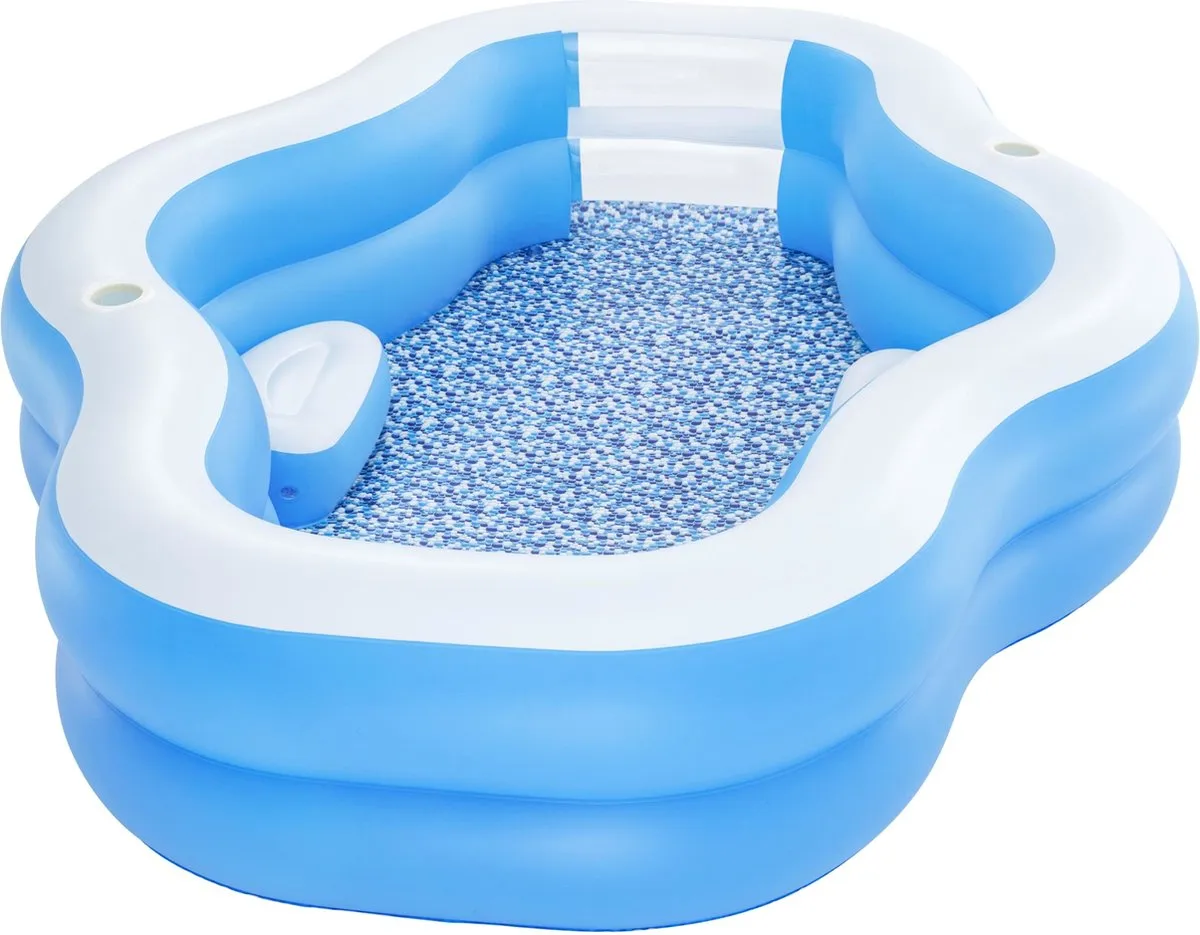Bestway Splashview Zwembad 270x198x51cm - Zwart/Wit - afbeelding 3 van 6