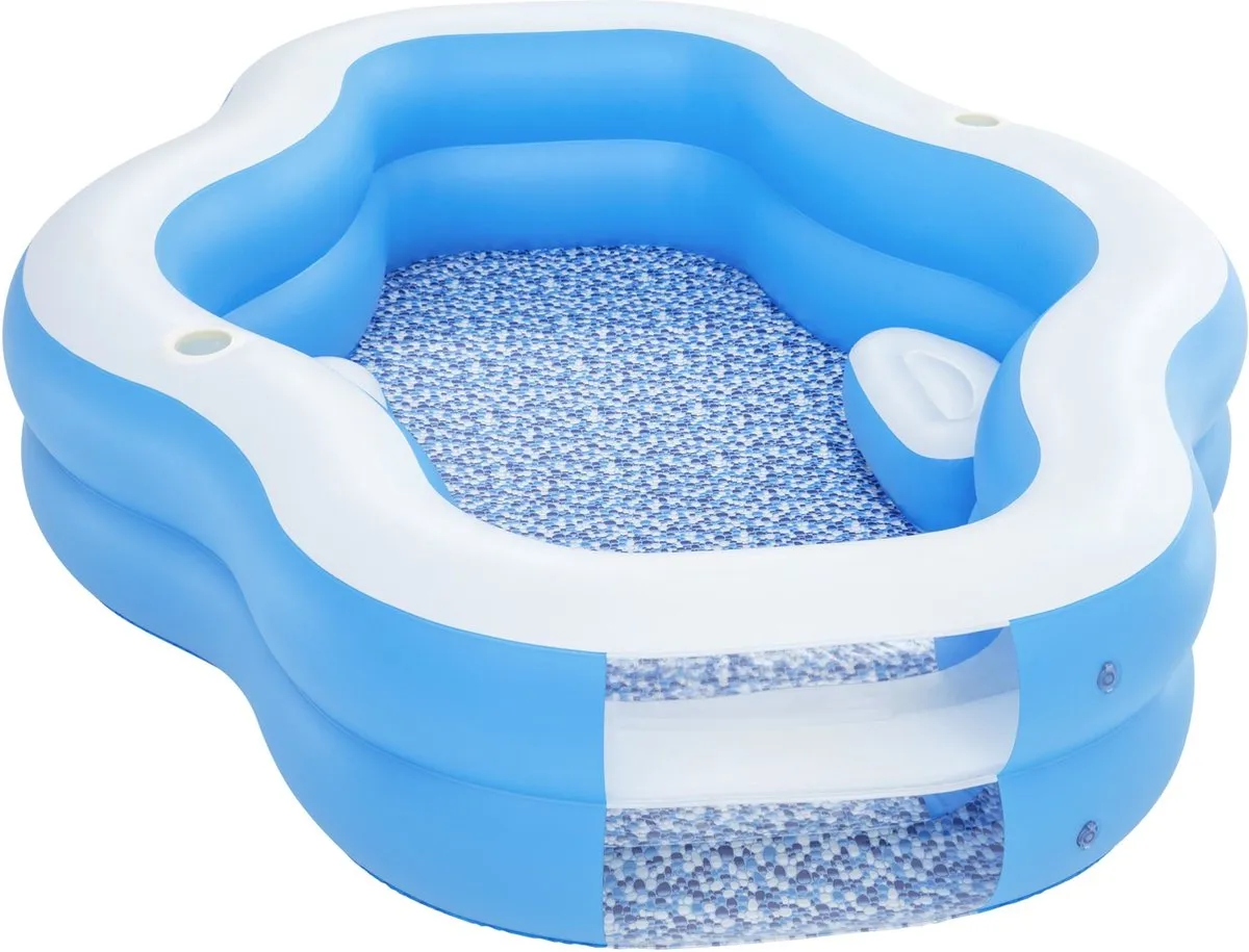 Bestway Splashview Zwembad 270x198x51cm - Zwart/Wit - afbeelding 4 van 6