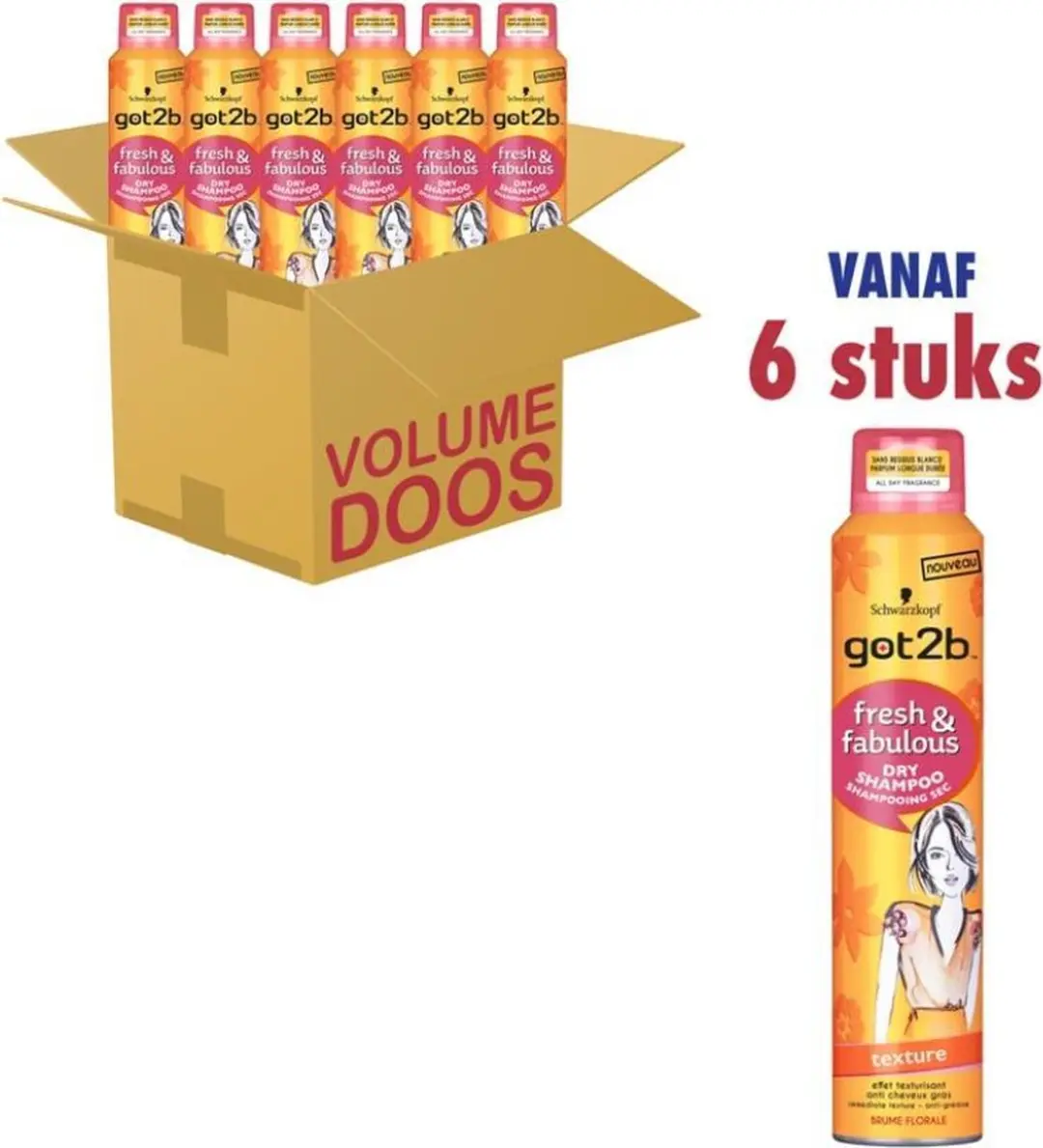 Got2B Fresh&Fabulous Droogshampoo - 6x 200ml