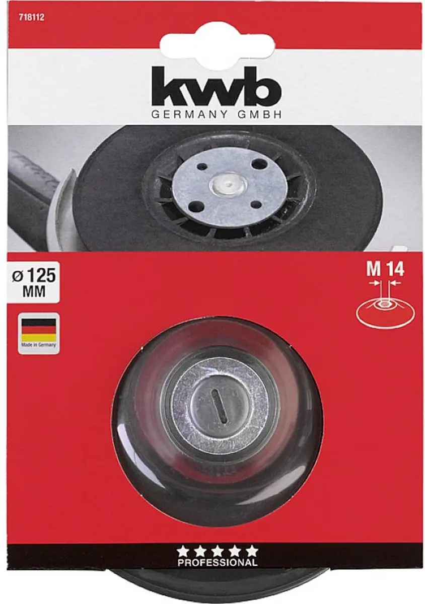KWB Steunschijf 125mm M14 - 1 Stuk