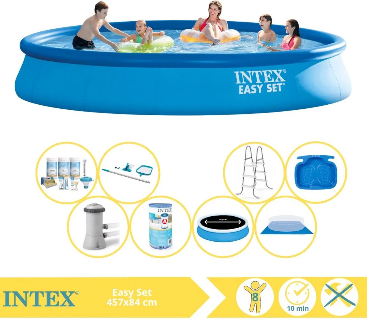Intex Easy Set 28158GN Opblaaszwembad 457x84cm