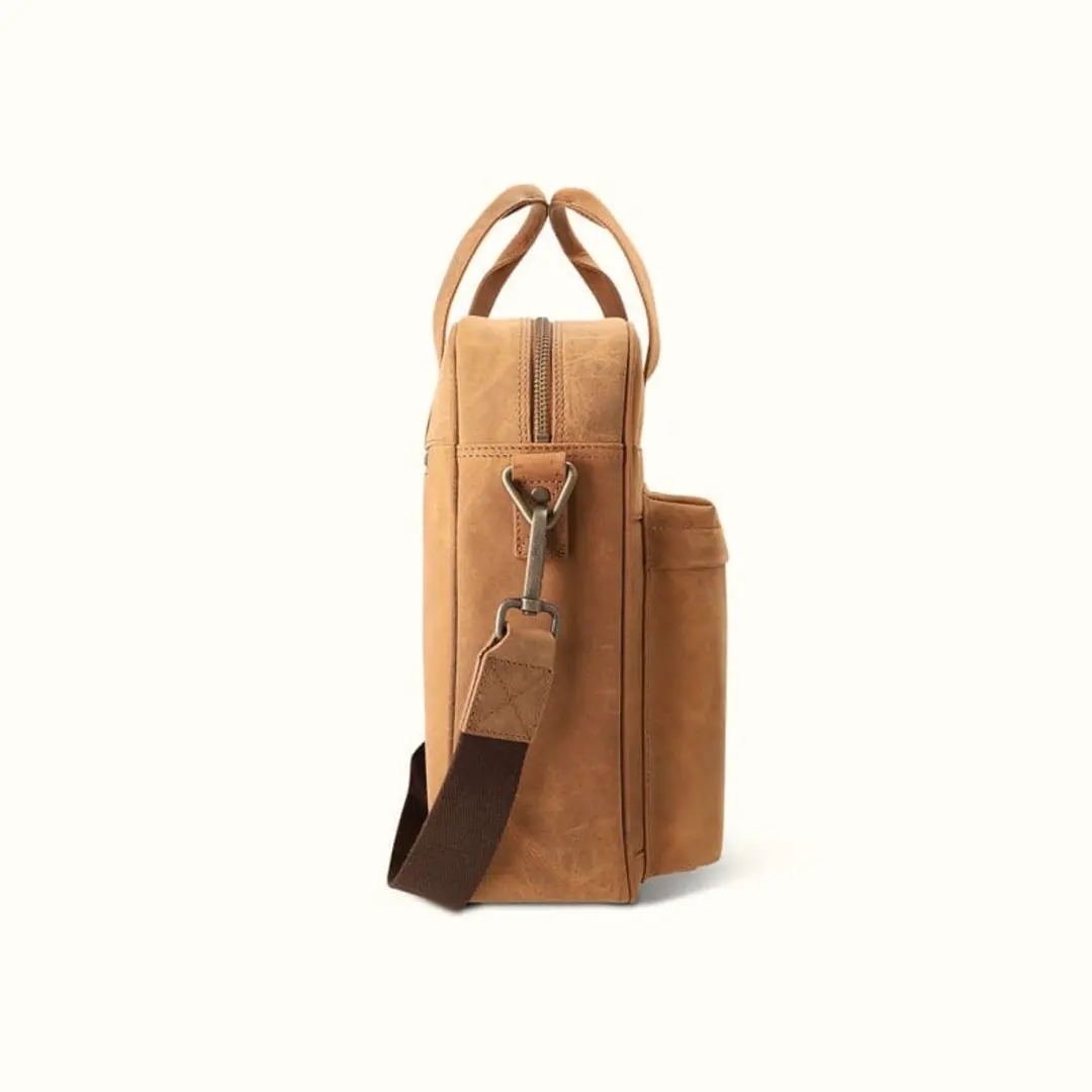 Highlands Leather Forres Laptophoes 15" - Wit - 3 Vakken