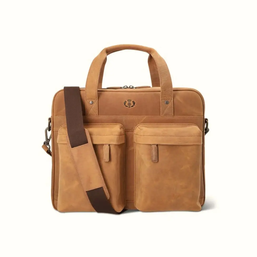 Highlands Leather Forres Laptophoes 15" - Wit - 3 Vakken