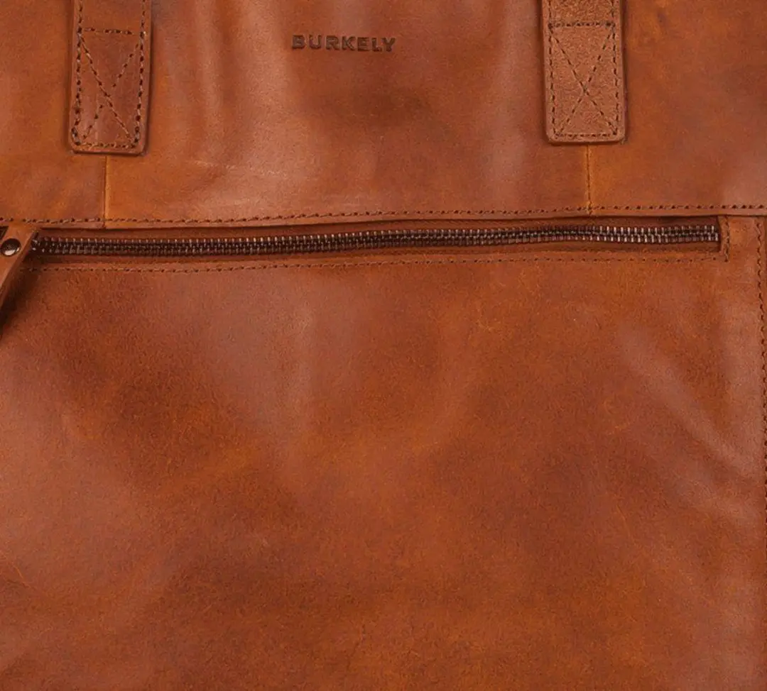 Burkely Fundamentals Vintage Jade Workbag 14" - Laptoptas - Cognac