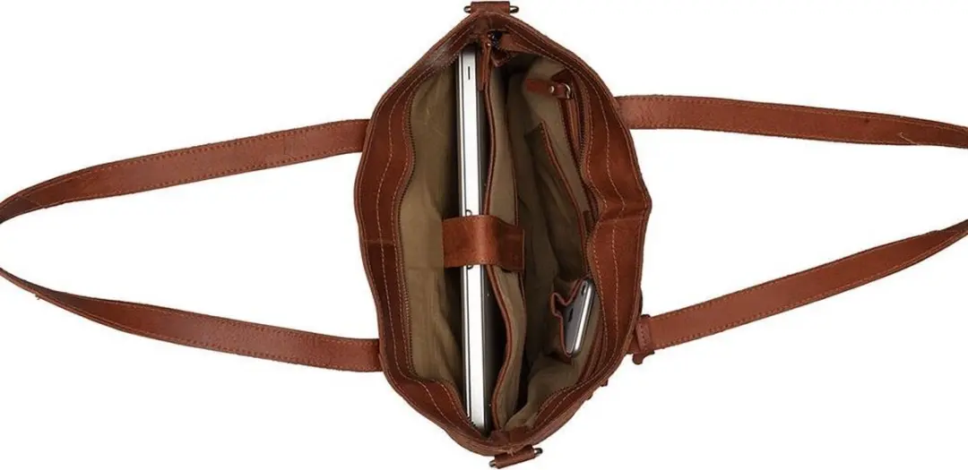 Burkely Fundamentals Vintage Jade Workbag 14" - Laptoptas - Cognac