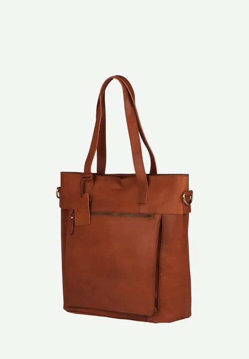 Burkely Fundamentals Vintage Jade Workbag 14" - Laptoptas - Cognac