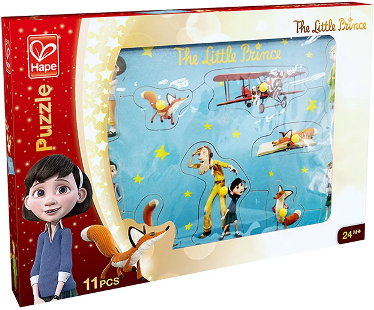 Hape De Kleine Prins Knoppuzzel 10 Stuks - Blauw