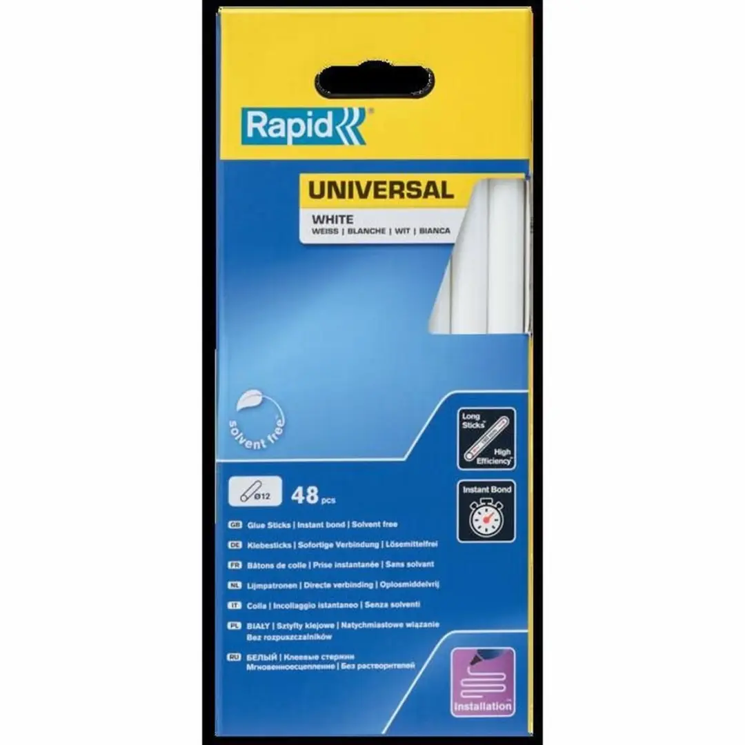 Rapid Universal Lijmsticks 12mm Wit - 12 Stuks