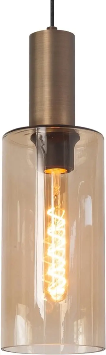 Highlight Perugia 3+2 Hanglamp 120cm - Zwart/Amber