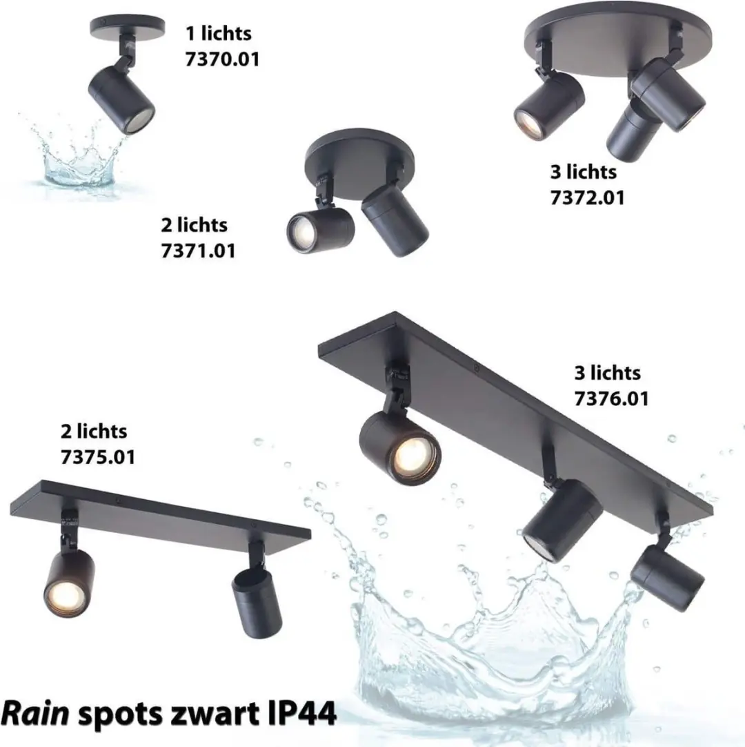 HighLight Spot Rain 2 Lichts Rond - Chroom
