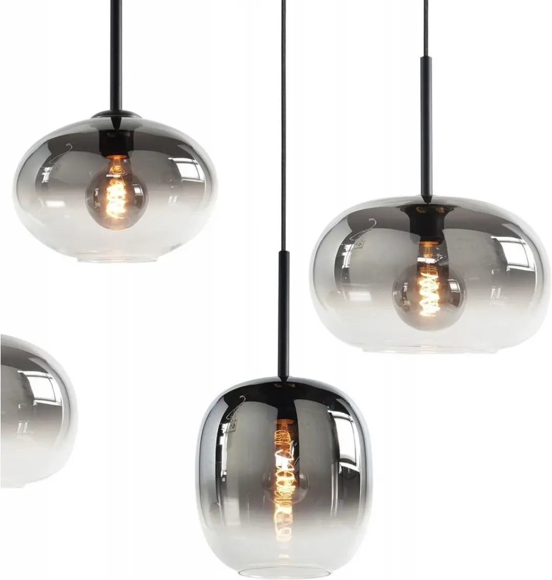 Highlight Bellini Hanglamp Smoke 6 Lichts - 100x39cm