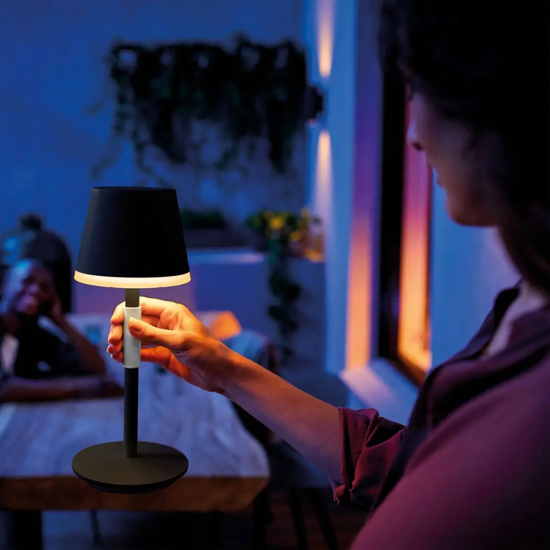 Philips Hue Go 2x Tafellamp - Zwart - RGBW 6.2W