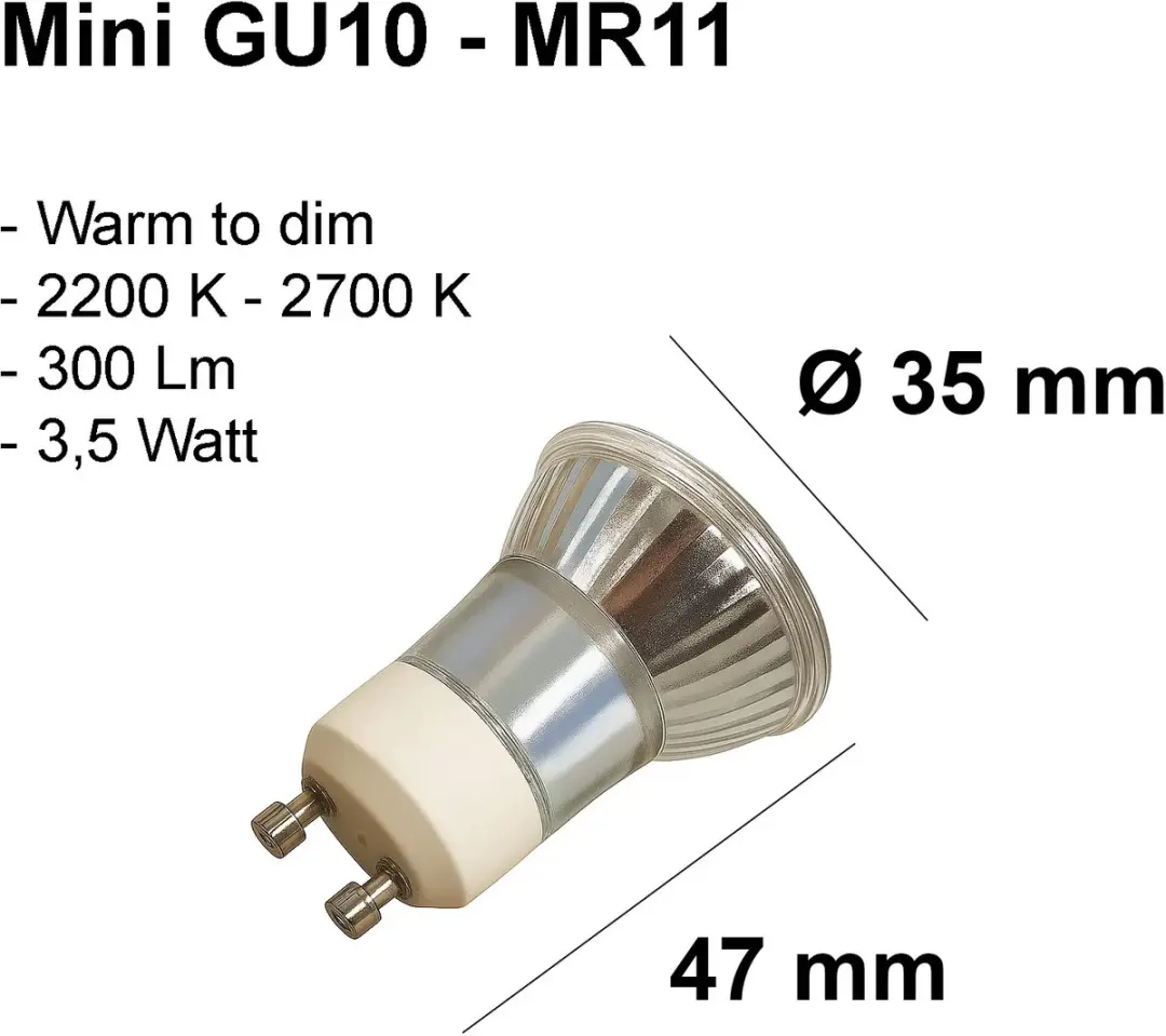Highlight LED GU10 3.5W Warm Wit - 2200-2700K