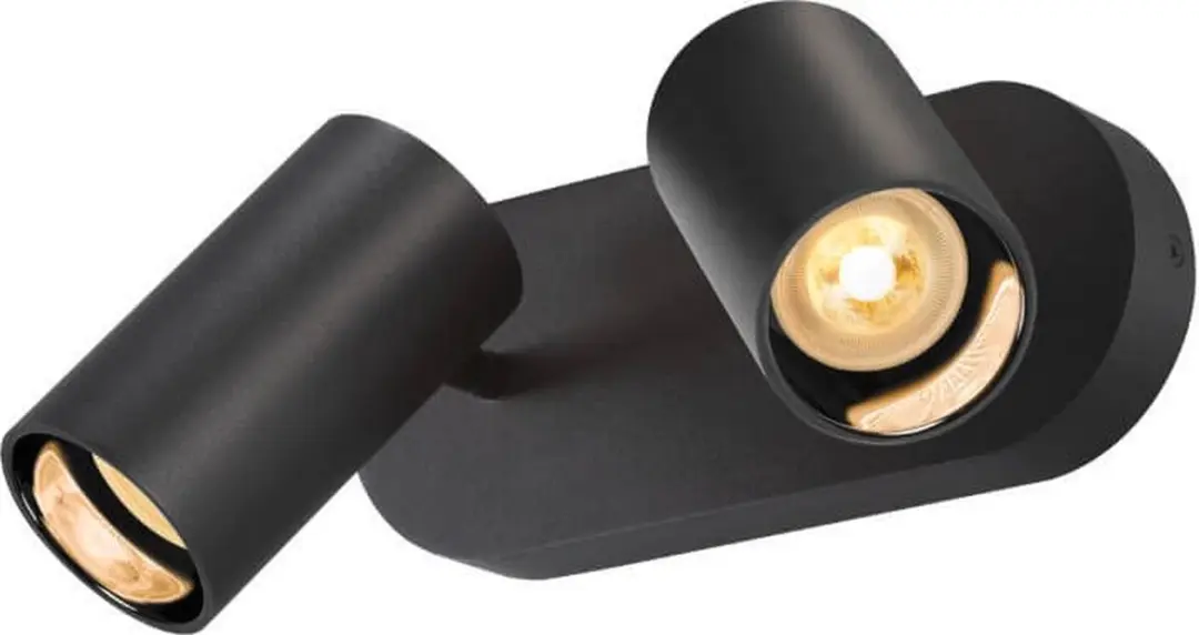SLV Asto Aluminium Spot - 2x GU10 10W - Zwart