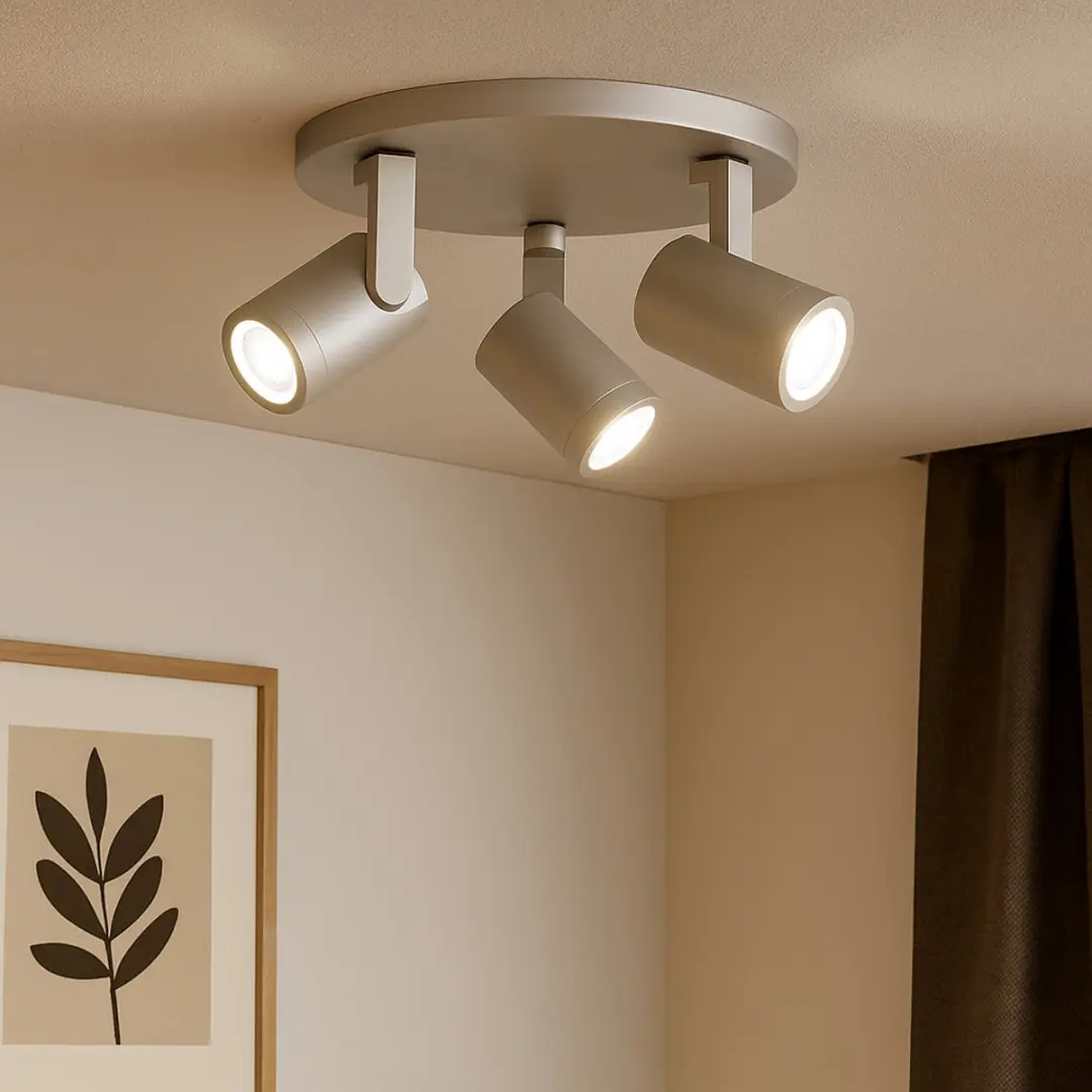 Highlight Aston Opbouwspot - 3-voudig - Ø25cm - Zilver