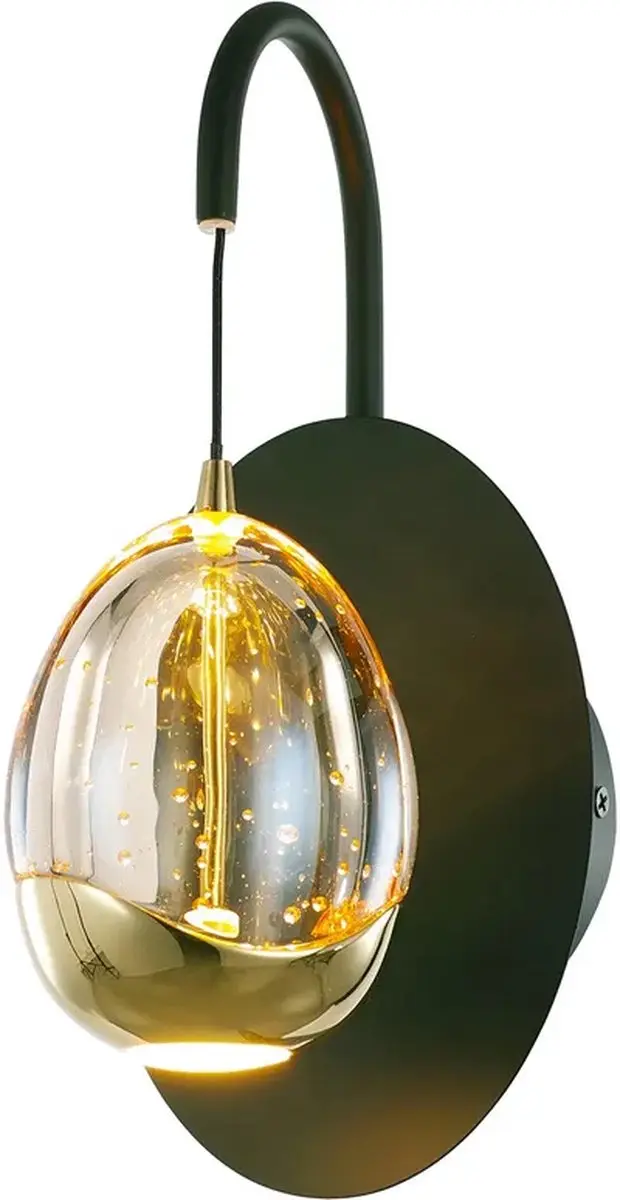 Highlight Moderne LED Wandlamp Golden Egg - 1 Lichtpunt - Goud/Zwart