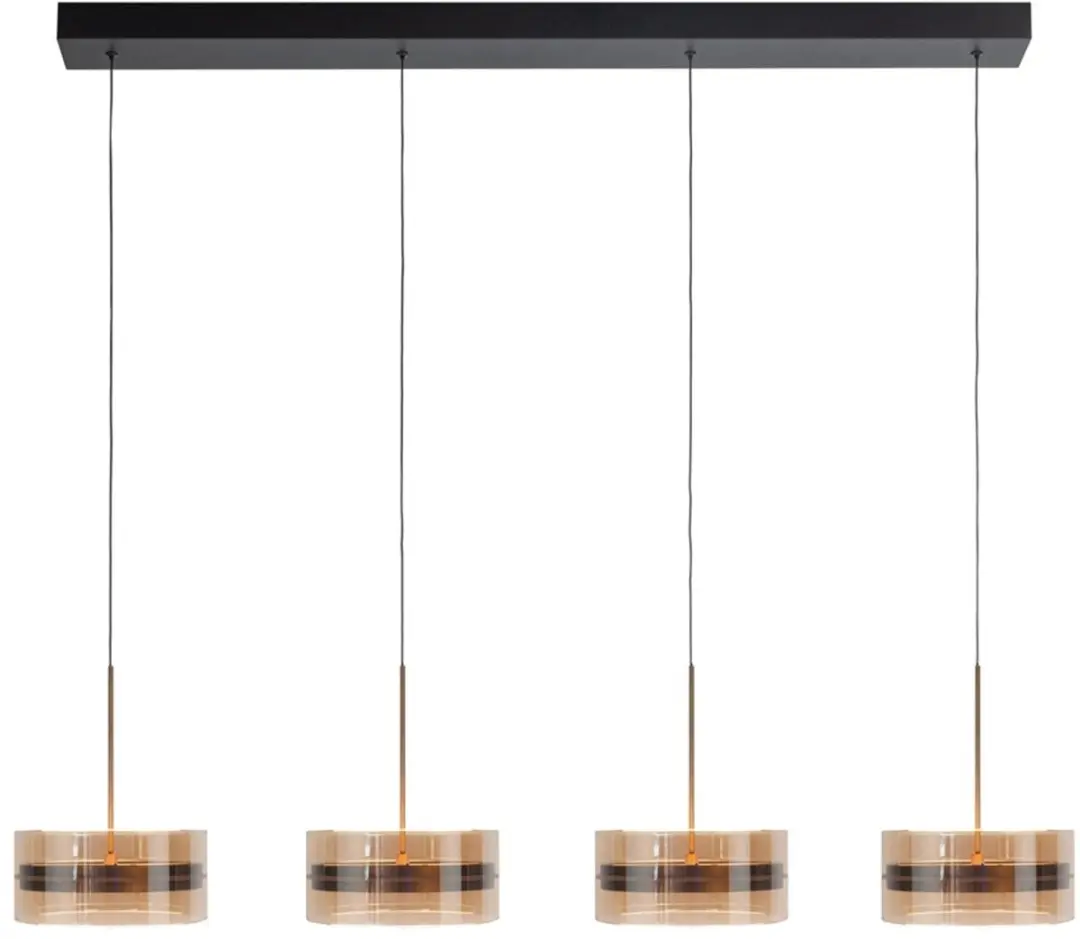 Highlight Enzo 4 Lichts Hanglamp 117cm - Zwart