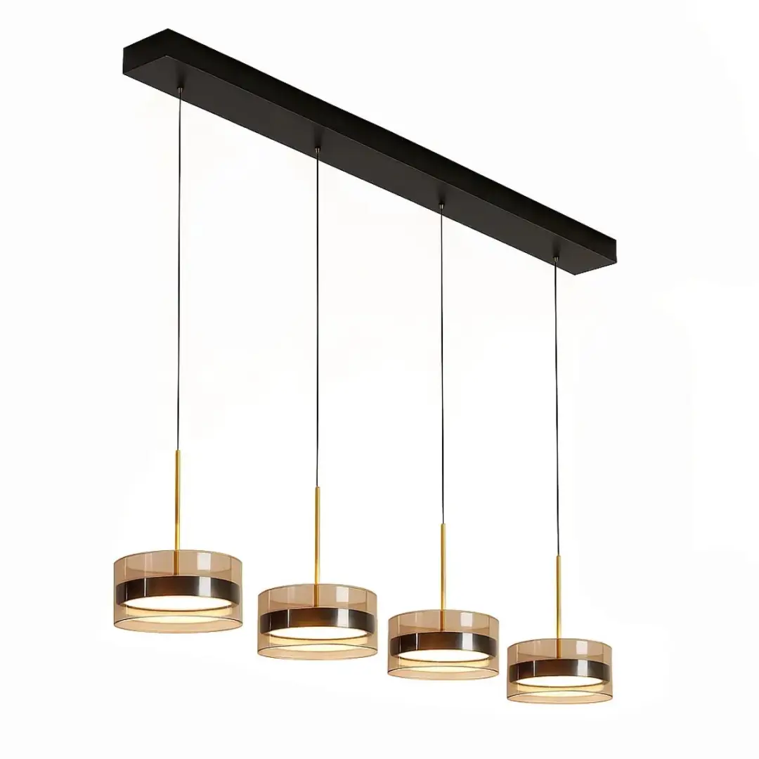 Highlight Enzo 4 Lichts Hanglamp 117cm - Zwart