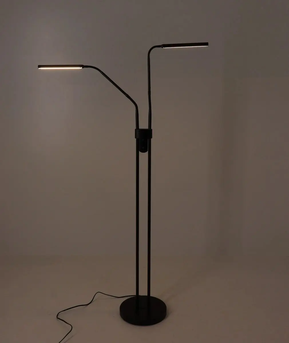 Highlight Moderne Dubbele LED Vloerlamp - 2700K Zwart